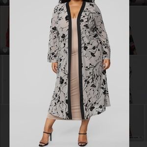 In The Shadows - Black and Gray Kimono